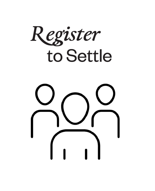 Register to Settle